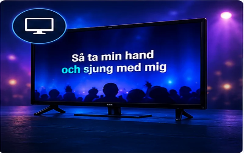 TV-skärm för karaoketexter