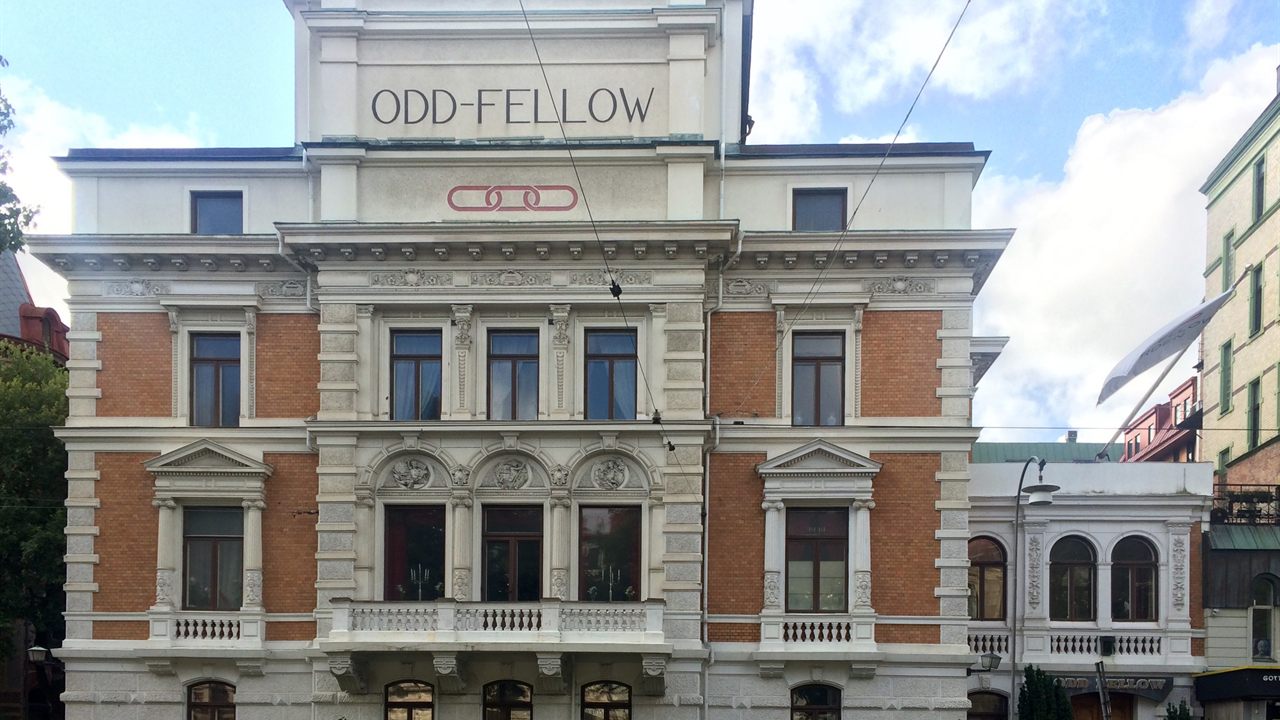 Odd Fellowhuset på Vasagatan 9 i Göteborg, fasad mot gatan